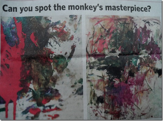 A monkey’s art makes a monkey of the experts