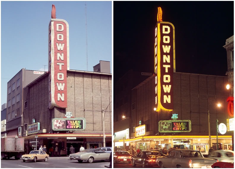 Toronto’s old movie theatres—the Downtown Theatre on Yonge St. south of