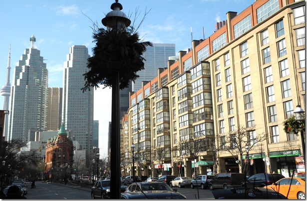 Xmas decorations on downtown Toronto streets-2012