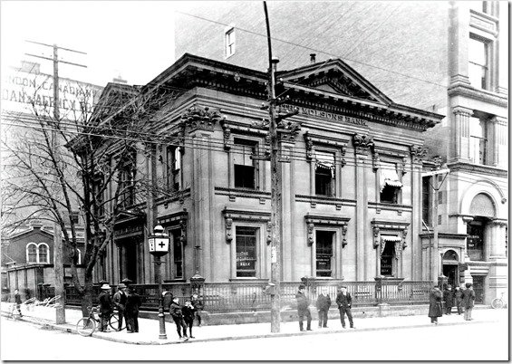 The Molson Bank, Cawthra House, King Street and Bay Street – [1913]